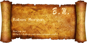 Babos Morgan névjegykártya